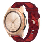 20mm 條紋編織尼龍手腕帶，適用於 Galaxy Watch 42mm、Galaxy Active / Active 2、Gear Sport、S2 Classic