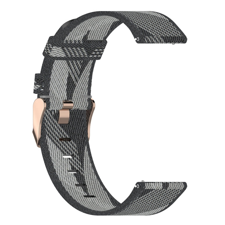 22mm 條紋編織尼龍手腕帶錶帶，適用於 Huawei GT / GT2 46mm，Honor Magic Watch 2 46mm / Magic