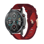 22mm 條紋編織尼龍手腕帶錶帶，適用於 Huawei GT / GT2 46mm，Honor Magic Watch 2 46mm / Magic