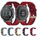 22mm 條紋編織尼龍手腕帶錶帶，適用於 Huawei GT / GT2 46mm，Honor Magic Watch 2 46mm / Magic