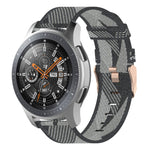 22mm Stripe Weave Nylon Wrist Strap Watch Band for Galaxy Watch 46mm / Gear S3