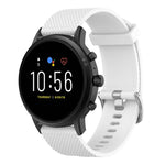 22mm Texture Silicone Wrist Strap Watch Band for Fossil Gen 5 Carlyle, Gen 5 Julianna, Gen 5 Garrett, Gen 5 Carlyle HR