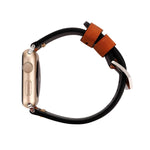 適用於 Apple Watch Ultra 49mm&Watch Ultra 2 49mm / Series 10 46mm / 9&8&7 45mm / SE 3&SE 2&6&SE&5&4 44mm / 3&2&1 42mm 復古 XX 線條紋真皮手錶帶，適用於 42mm