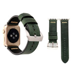 適用於 Apple Watch Ultra 49mm&Watch Ultra 2 49mm / Series 10 46mm / 9&8&7 45mm / SE 3&SE 2&6&SE&5&4 44mm / 3&2&1 42mm 復古 XX 線條紋真皮手錶帶，適用於 42mm