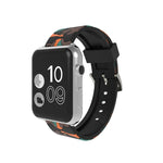 適用於 Apple Watch Series 3 & 2 & 1 38mm 時尚迷彩圖案矽膠錶帶，38mm