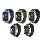 適用於 Apple Watch Series 3 & 2 & 1 38mm 時尚迷彩圖案矽膠錶帶，38mm