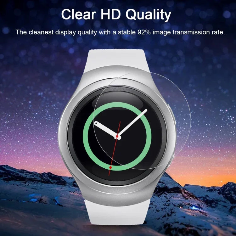 2片裝 ENKAY Hat-Prince 適用於 Samsung Gear S2 智慧手錶 0.2毫米 9H 表面硬度 2.15D 防爆鋼化玻璃保護膜
