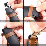 For Chevrolet 4-button Hallmo Car Cowhide Leather Key Protective Cover Key Case, C113
