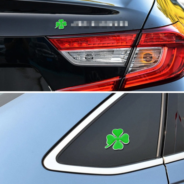 2pcs Four Leaf Clover Luck Symbol Badge Labeling Sticker Styling Car Decoration, Size: 2x2x0.2cm, Size: 2x2x0.2cm