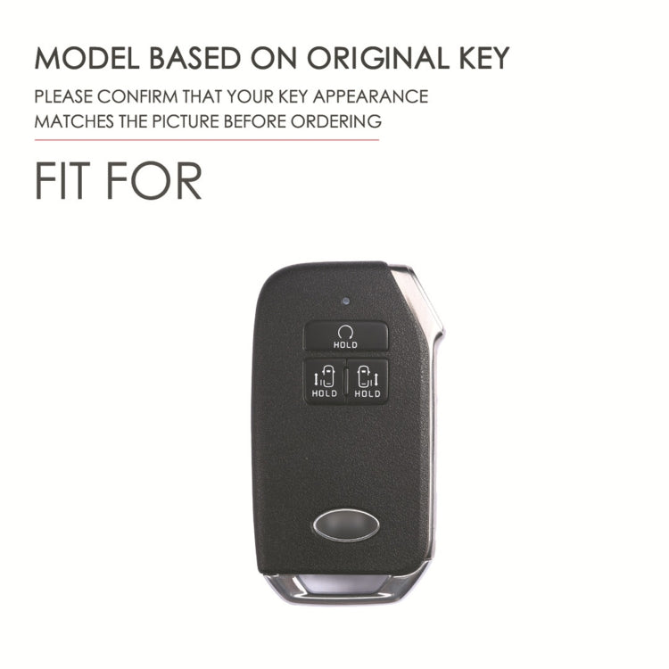 For KIA Carnival EX / SX Hallmo Car Cowhide Leather Key Protective Cover Key Case, C138