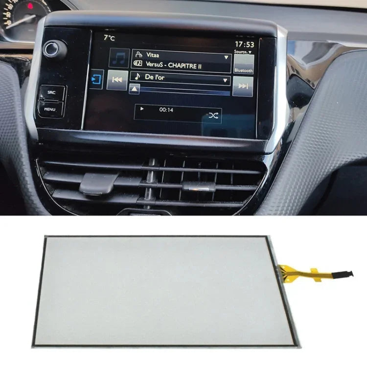 適用於 Peugeot 208 2008 308 / Citroen C5 車用觸控螢幕玻璃數位化顯示觸控螢幕 LAM070G004A GCX156AKM，適用於 Peugeot 208