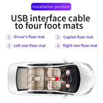 Car 4 in 1 USB RGB Foot Colorful LED Atmosphere Light, Colorful