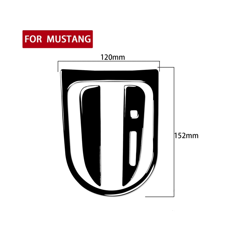 For Ford Mustang 2015-2020 Car Right Drive Gear Panel Frame Decorative Sticker Set, Set For Ford Mustang 2015-2020, Right Drive