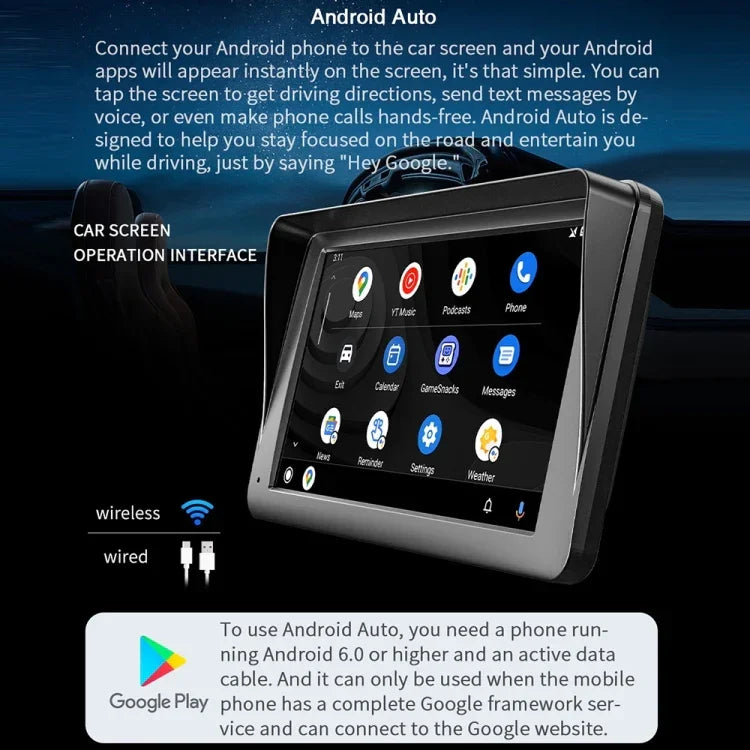 B5300 7 吋無線 CarPlay 車用藍牙 MP5 播放器，支援手機互聯並附遙控器，B5300 含遙控器