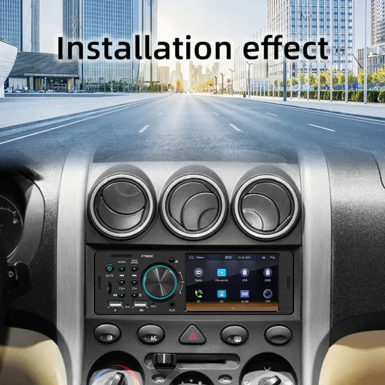 4 吋 800x480P 汽車收音機 MP5 播放器，支援 FM、藍牙及 SD 卡，附遙控器，F7805C