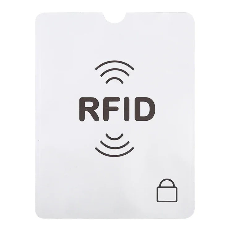 100 個鋁箔防盜 RFID 阻隔護套護照存摺保護套，尺寸：13.5*10.5cm，RFID 100 個