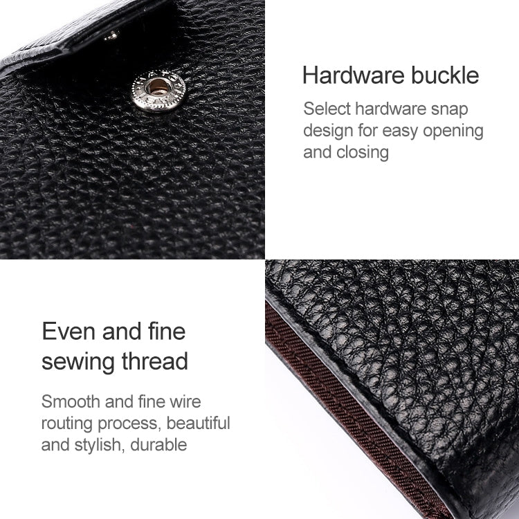 KB188 Horizontal Cowhide Leather Organ Shape Multiple Card Slots Anti-magnetic RFID Wallet for Ladies, with Transparent Window, KB188 Purple, KB188 Rose Red, KB188 Sapphire Blue, KB188 Black, KB188 Coffee