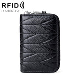 KB191 拉鍊牛皮器官形多卡位防磁 RFID 女士錢包手拿包，KB191 淺紫色，KB191 酒紅色，KB191 棕色，KB191 水藍色，KB191 黑色，KB191 深藍色，KB191 粉紅色