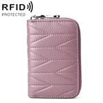 KB191 拉鍊牛皮器官形多卡位防磁 RFID 女士錢包手拿包，KB191 淺紫色，KB191 酒紅色，KB191 棕色，KB191 水藍色，KB191 黑色，KB191 深藍色，KB191 粉紅色