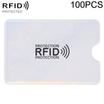 100片鋁箔防盜RFID阻隔卡套，尺寸：9.1*6.3cm，RFID 100片（金色），RFID 100片（銀色）