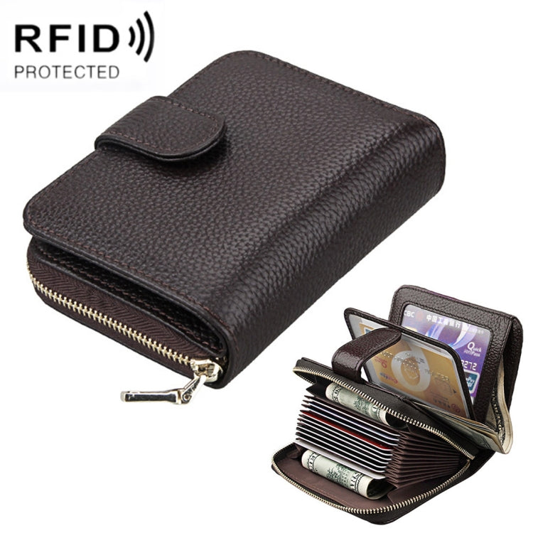 KB132 女款全粒面牛皮多功能 RFID 錢包/卡包/駕照包