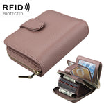 KB132 女款全粒面牛皮多功能 RFID 錢包/卡包/駕照包