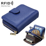 KB132 女款全粒面牛皮多功能 RFID 錢包/卡包/駕照包