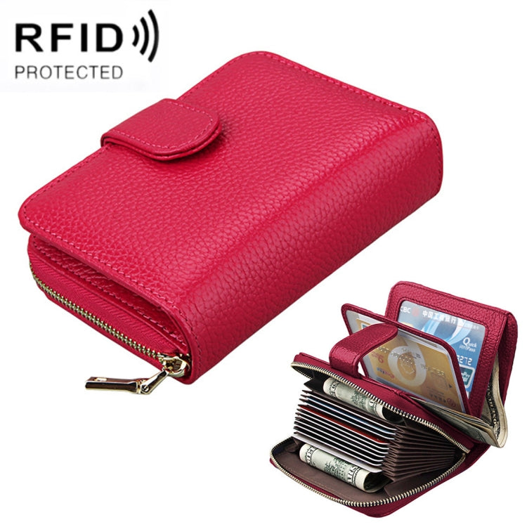 KB132 女款全粒面牛皮多功能 RFID 錢包/卡包/駕照包