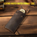 CONTACTS FAMILY CF1110 通用瘋馬皮革手錶保護盒收納袋，適用於 Apple Watch