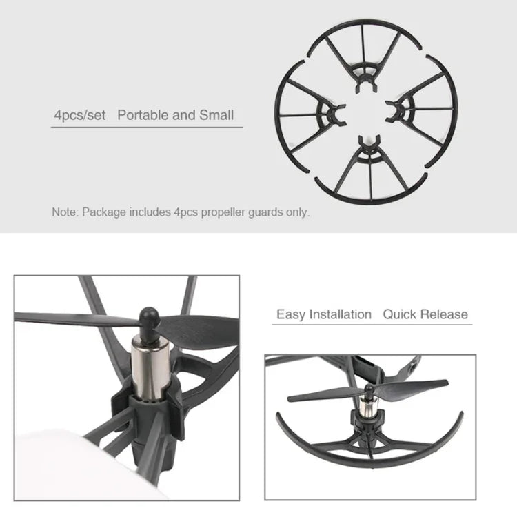 4個DJI TELLO無人機螺旋槳保護罩，適用於DJI TELLO螺旋槳保護罩