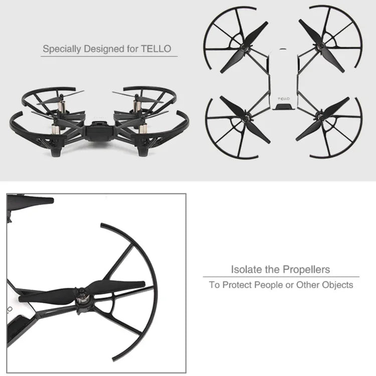 4個DJI TELLO無人機螺旋槳保護罩，適用於DJI TELLO螺旋槳保護罩