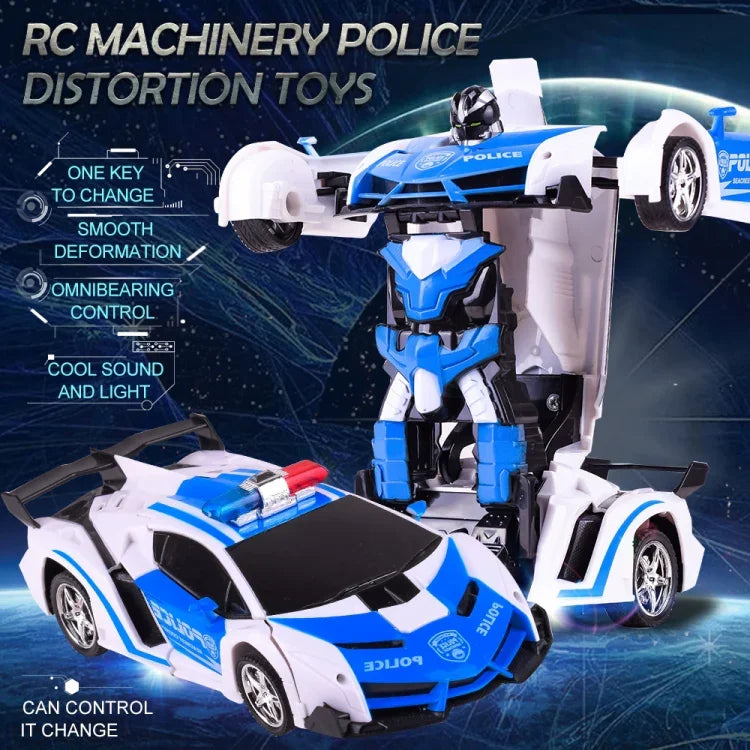 1023 四通道遙控變形警車模型玩具車