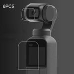 6片裝高清鏡頭保護貼+螢幕保護膜，適用DJI OSMO Pocket雲台，高清鏡頭保護貼