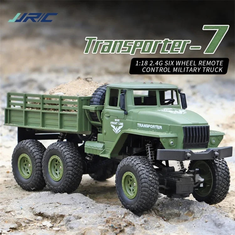 JJR/C 1:18 2.4Ghz 四通道遙控東風7六輪裝甲卡車玩具，東風7（綠色）、東風7（黃色）