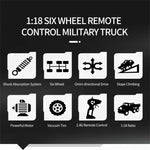 JJR/C 1:18 2.4Ghz 四通道遙控東風7六輪裝甲卡車玩具，東風7（綠色）、東風7（黃色）