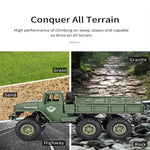 JJR/C 1:18 2.4Ghz 四通道遙控東風7六輪裝甲卡車玩具，東風7（綠色）、東風7（黃色）