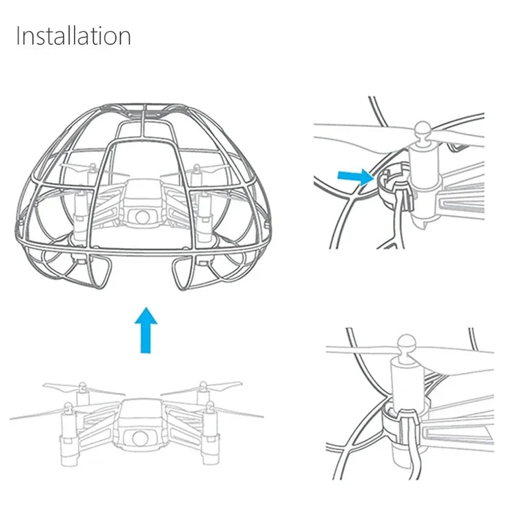 PGYTECH 球形保護罩籠，適用於DJI TELLO，適用於DJI TELLO籠