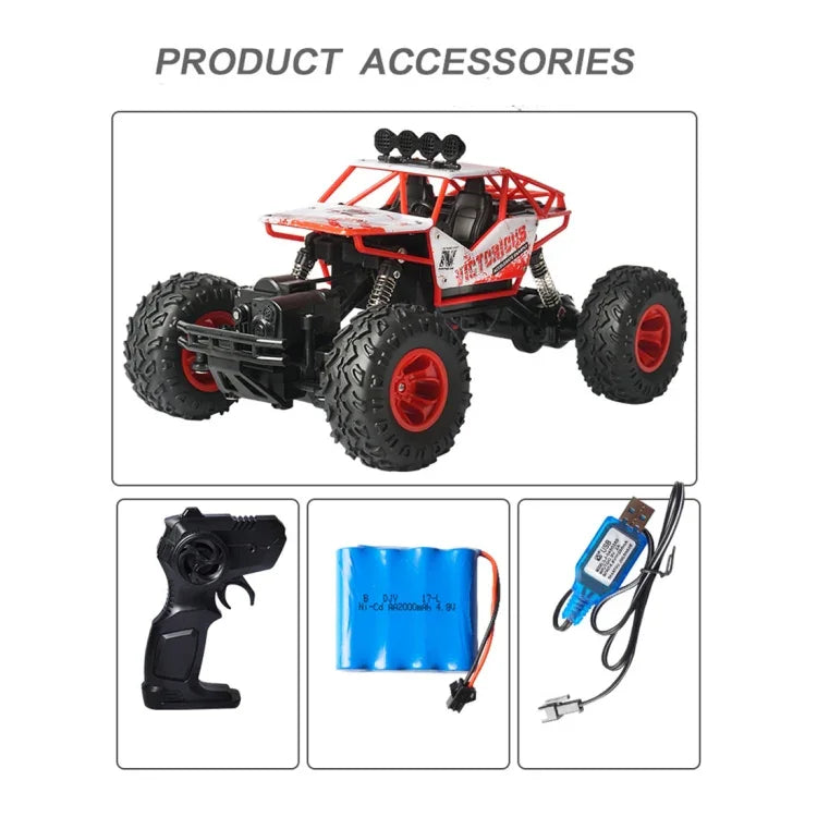6255 2.4GHz 1:16 無線遙控漂移越野四輪驅動兒童玩具車，6255 2.4GHz 1:16（藍色）、6255 2.4GHz 1:16（紅色）