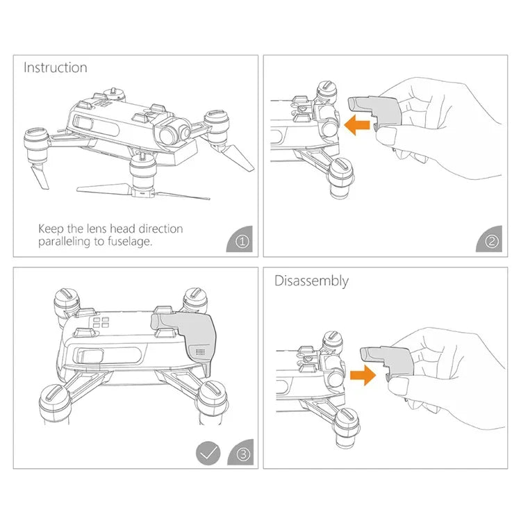 PGYTECH 穩定器相機鏡頭遮光罩保護蓋 適用於 DJI Spark
