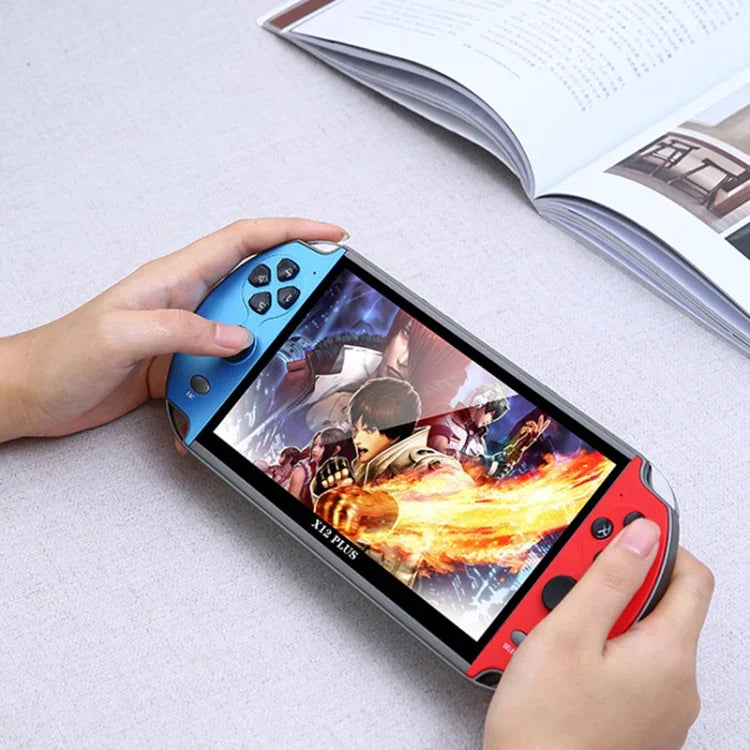Powkiddy X12 Plus 復古經典遊戲掌上遊戲機，7吋高清螢幕，16GB記憶體，支援MP4 / 電子書，X12 Plus