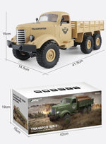 JJR/C Q60 Transporter-1 全身1:16迷你2.4GHz遙控6輪履帶越野軍用卡車玩具，Q60
