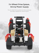 JJR/C Q60 Transporter-1 全身1:16迷你2.4GHz遙控6輪履帶越野軍用卡車玩具，Q60