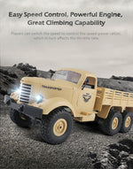 JJR/C Q60 Transporter-1 全身1:16迷你2.4GHz遙控6輪履帶越野軍用卡車玩具，Q60
