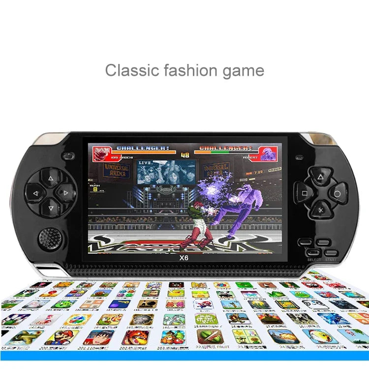 X6 4.3 吋螢幕復古便攜遊戲主機，內建 3MP 相機，內建 10000 款遊戲，支援電子書／錄音／音樂播放／影片播放，X6