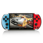 X7 Plus 復古經典遊戲掌上遊戲機，配備 5.1 吋高清螢幕與 8G 記憶體，支援 MP4／電子書，X7 Plus（黃＋紅），X7 Plus（黃），X7 Plus（藍＋紅），X7 Plus（藍），X7 Plus（紅）