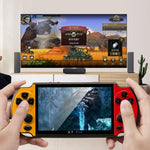 X7 Plus 復古經典遊戲掌上遊戲機，配備 5.1 吋高清螢幕與 8G 記憶體，支援 MP4／電子書，X7 Plus（黃＋紅），X7 Plus（黃），X7 Plus（藍＋紅），X7 Plus（藍），X7 Plus（紅）