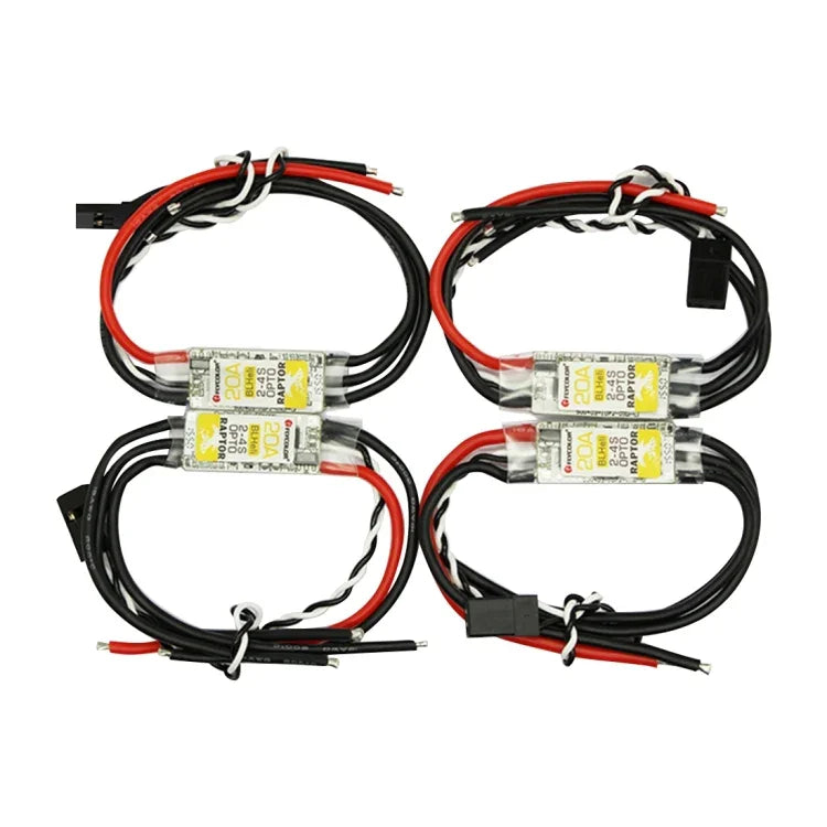 Flycolor Raptor 系列動力套裝，包含 4 個 20A 速度控制器 + 4 個 2300KV 馬達 + 4 個 5045 螺旋槳，2300KV