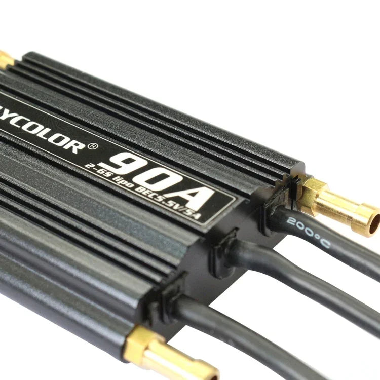 Flycolor Flymoster系列90A 2-6S防水電子調速器，適用RC船，90A 2-6S