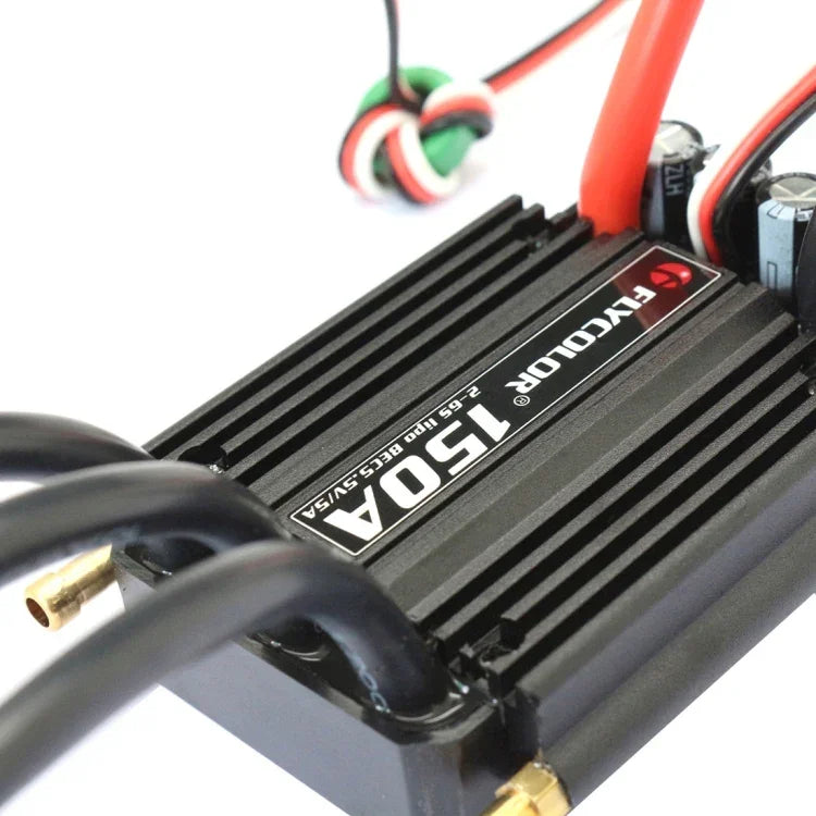 Flycolor Flymoster 系列 150A 2-6S 防水電子調速器 適用於遙控船，150A 2-6S