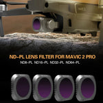 Sunnylife M2P-FI538 ND8-PL + ND16-PL + ND32-PL + ND64-PL ND-PL 鏡頭濾鏡 適用於 DJI Mavic 2 Pro